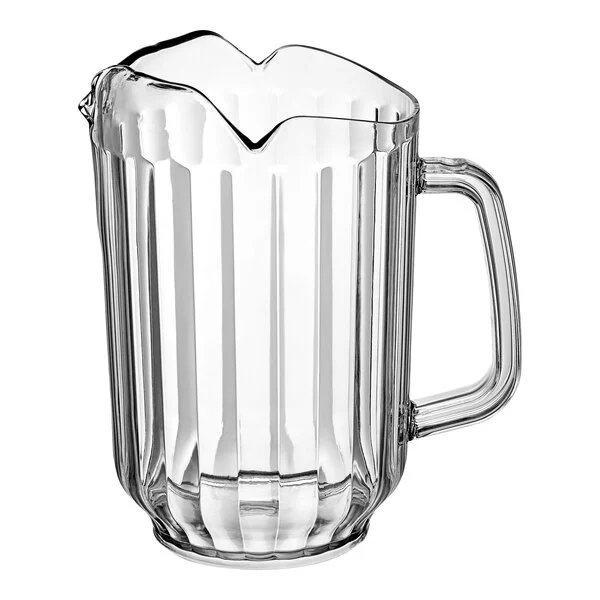 60 oz. Clear SAN Plastic Beverage Pitcher with 3 Spouts - Plastics kitchen